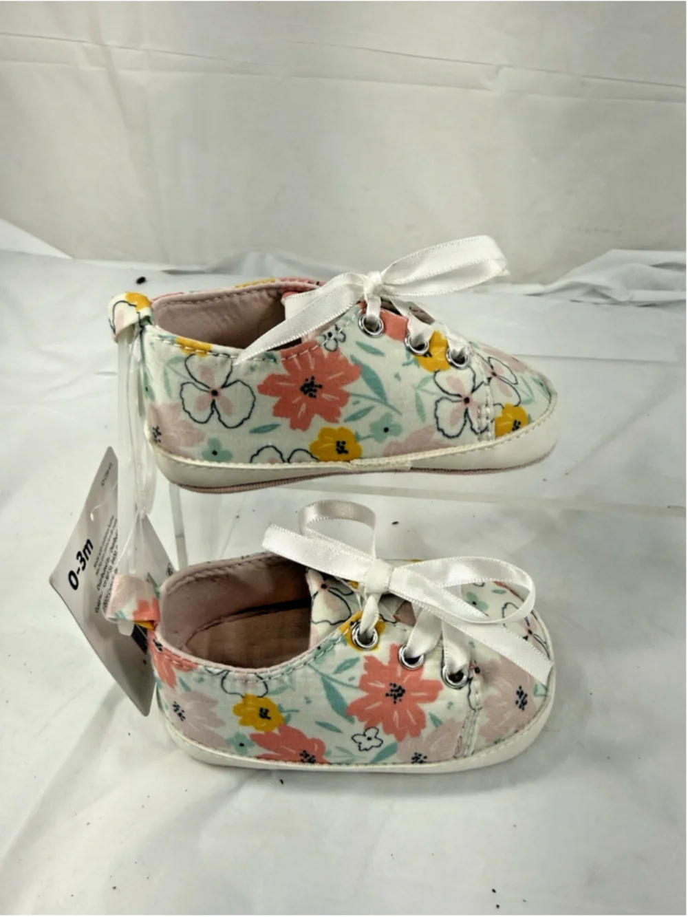 Baby Girl Size 0-3 Months Shoes With Bow Carter's Child Of Mine New
